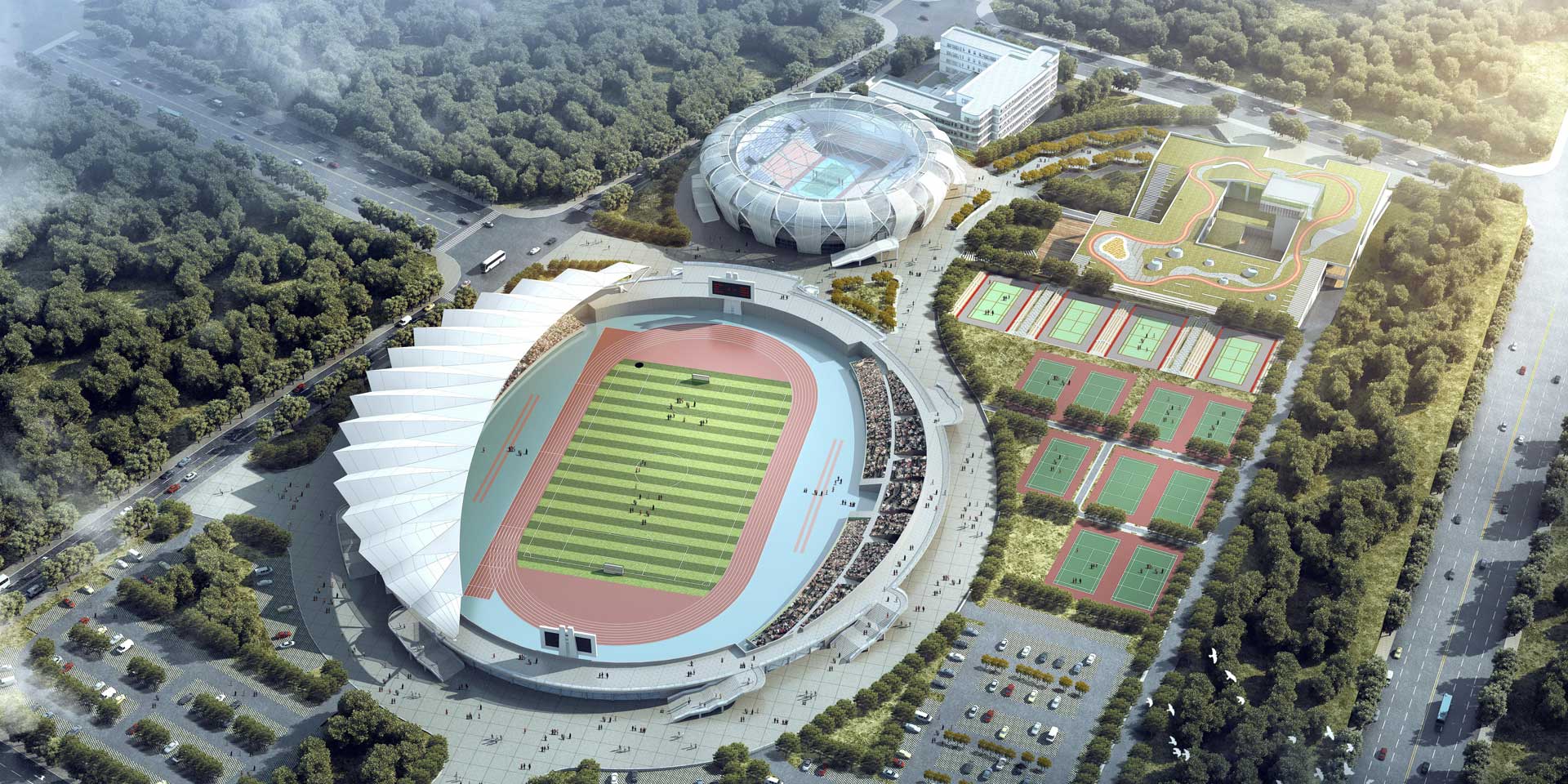 河南·登封 文化体育中心（一期）建筑计划及开端设计